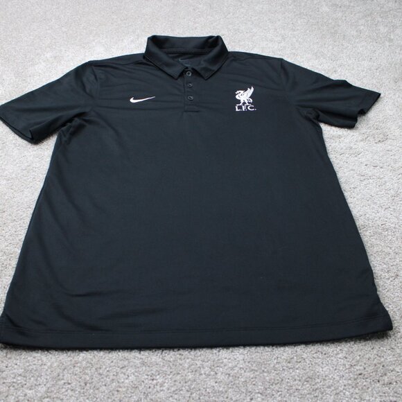 Nike LFC Victory Polo Shirt Mens Medium Black Liverpool FC Soccer/Football S/S - Picture 2 of 14